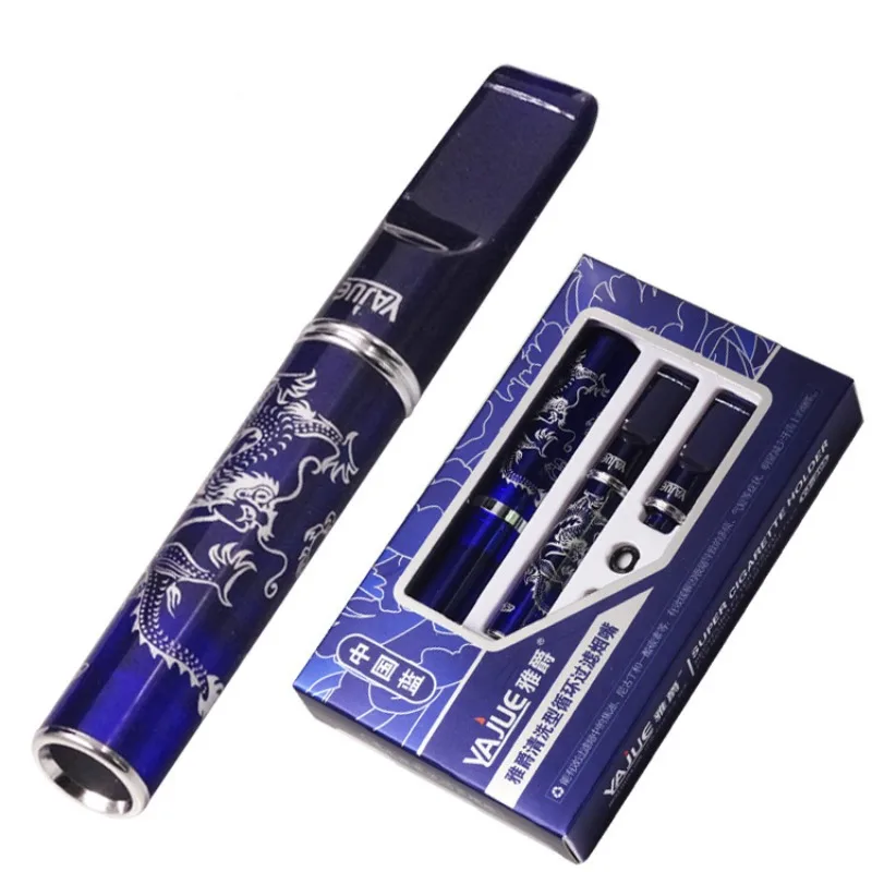 Classic Washable Cigarette Holder Washable Personal Smoking Filter Reducing Tar Plastic Tobacco Pipe Circulation Smoking Gadgets