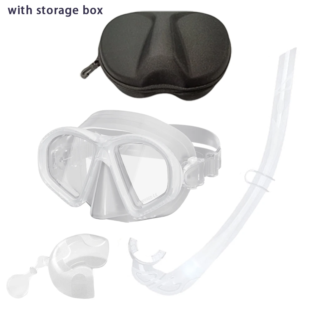 Professionelle Unterwasser-Tauchmaske, HD-Hartglas, für Erwachsene, verstellbar, zum Tauchen, Schnorcheln, Schwimmen, Tauchbrille + Aufbewahrungsbox – Detail 32