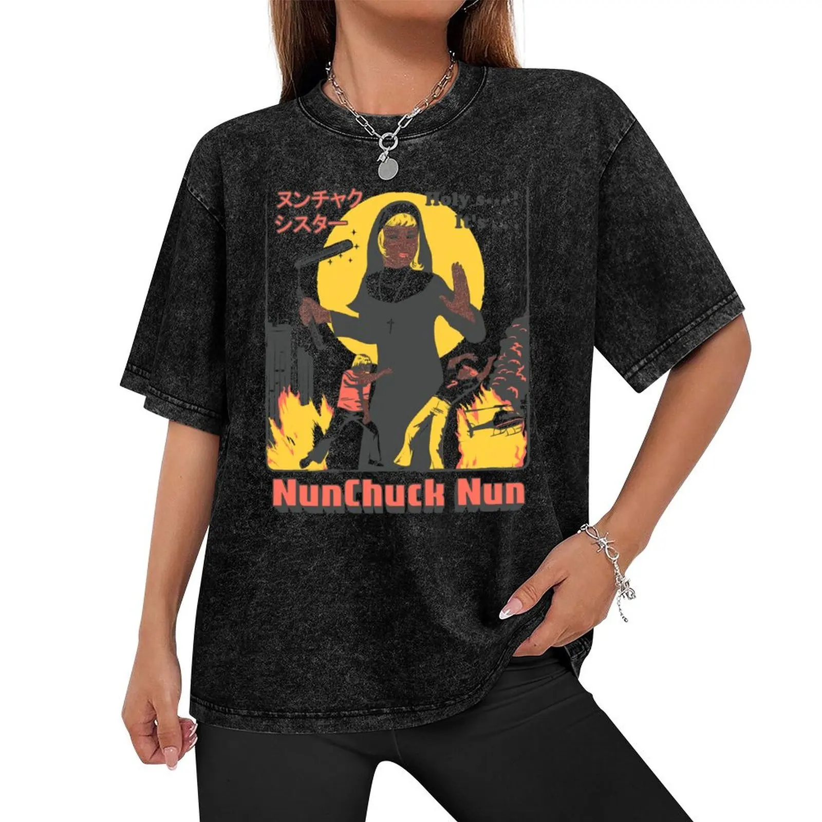 NUNCHUCK NUN T-Shirt affliction shirts Man t-shirt summer tops tee shirts for men