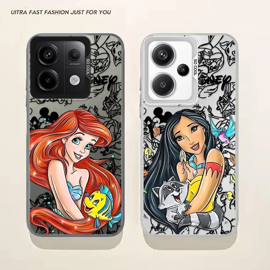

Case for Xiaomi Redmi Note 12 14Pro+ 10S 10 14 11S 13 Pro + 12S 12Pro 11 Soft Shell Disney Princess
