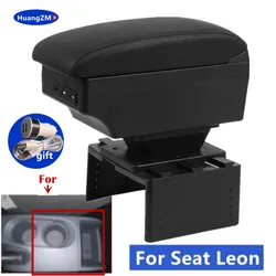 For Seat Leon Mk2 Armrest Box For Seat León 2 Car armrest Box Center Console Storage box Retrofit parts Car accessories