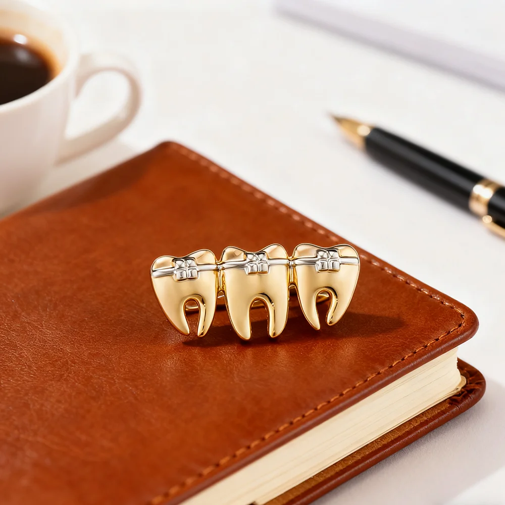 Hanreshe Classic Tooth Repair Brooch Pin Medical Dental Jewelry Lapel Bag Backpack Badge Gift for Dentist Doctor Nurse
