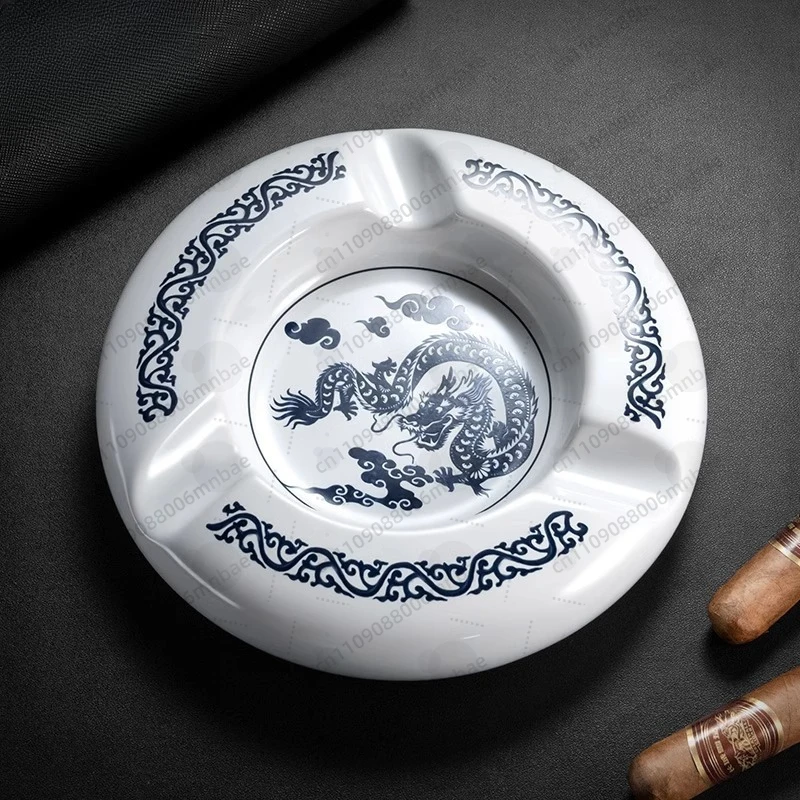 Cigar ashtray ceramic pattern large diameter chimney living room personalized household ashtray CLG-23F