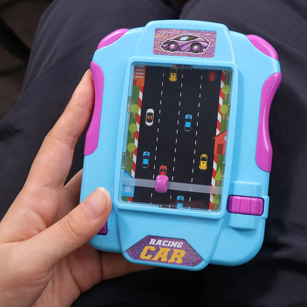 Máquina de juego de coches de carreras con pantalla grande, aventura creativa, coche de juguete de conducción simulado, juego de palma seguro portátil, juguetes para niños