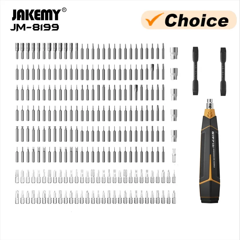 

JAKEMY JM-8199 257 in 1 Multifunctional Screwdriver with 2 in 1 Internal Handle 252 Precision Bits Set Modular Manual Toolbox