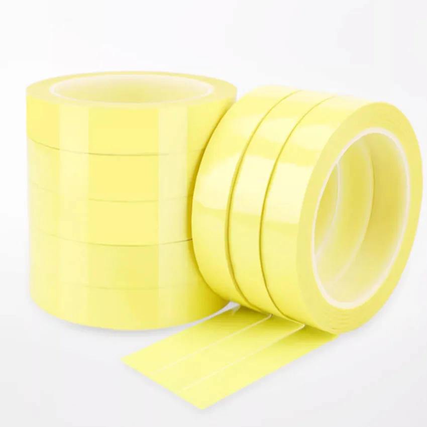 66Meters/roll, 3mm~20mm Wide Adhesive Insulation Mylar Tape for Transformer, Motor, Capacitor, Coil Wrap, Anti-Flame Yellow