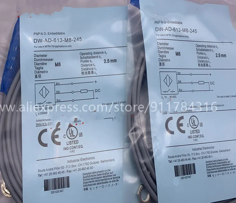 3pcs New High quality inductive proximity switch DW-AD-613-M8 DW-AD-613-M8-245