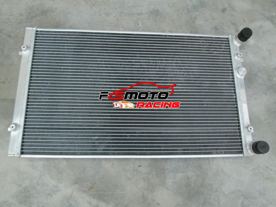 Aluminum Radiator + Fans For VW Golf MT Turbo MK4 Dual Pass 1999 2000 2001 2002 99 00 01 02
