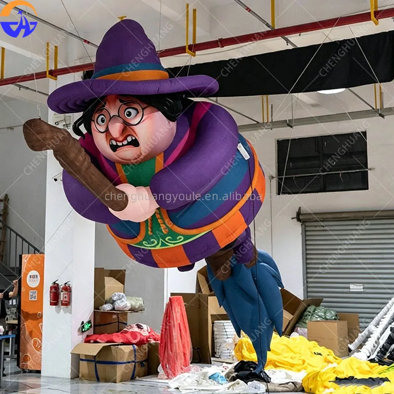 Giant Inflatable Cartoon Witch Model Halloween Event Mall Decoration Advertising Display Props