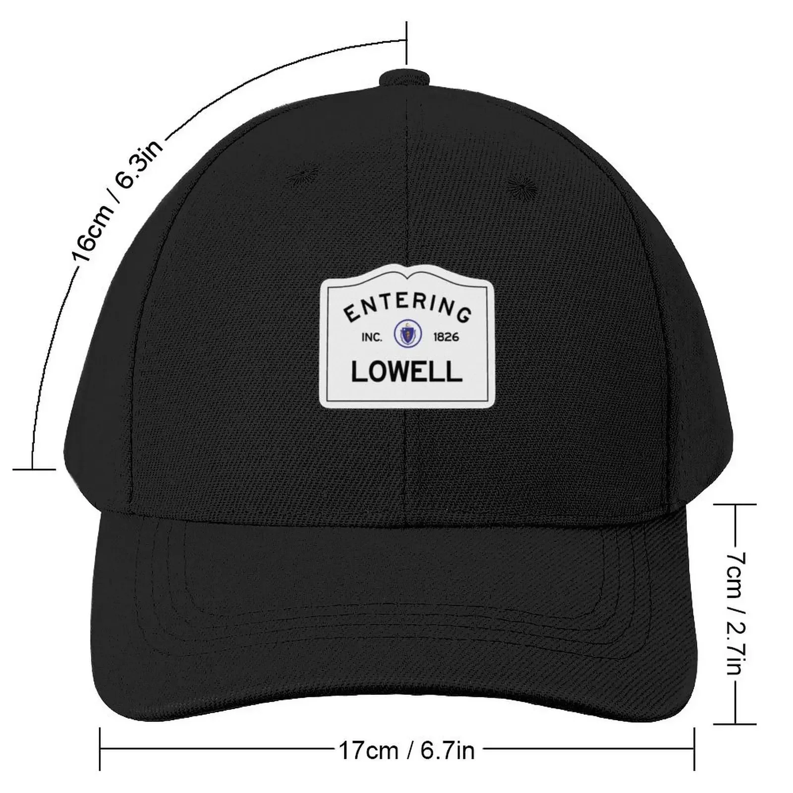 Entering Lowell Massachusetts Sign Baseball Cap Male hat Trucker Cap Women Beach Fashion Men's