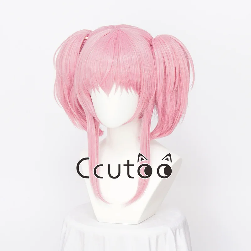 New Anime Shugo Chara Cosplay Suu Wig Pink Short Chip Removable Ponytails Syntheitc Hair Halloween Carnival Party Props