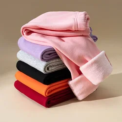 Autumn Winter Thicken Velvet Warm Girls Pants for Children's Casual Trousers