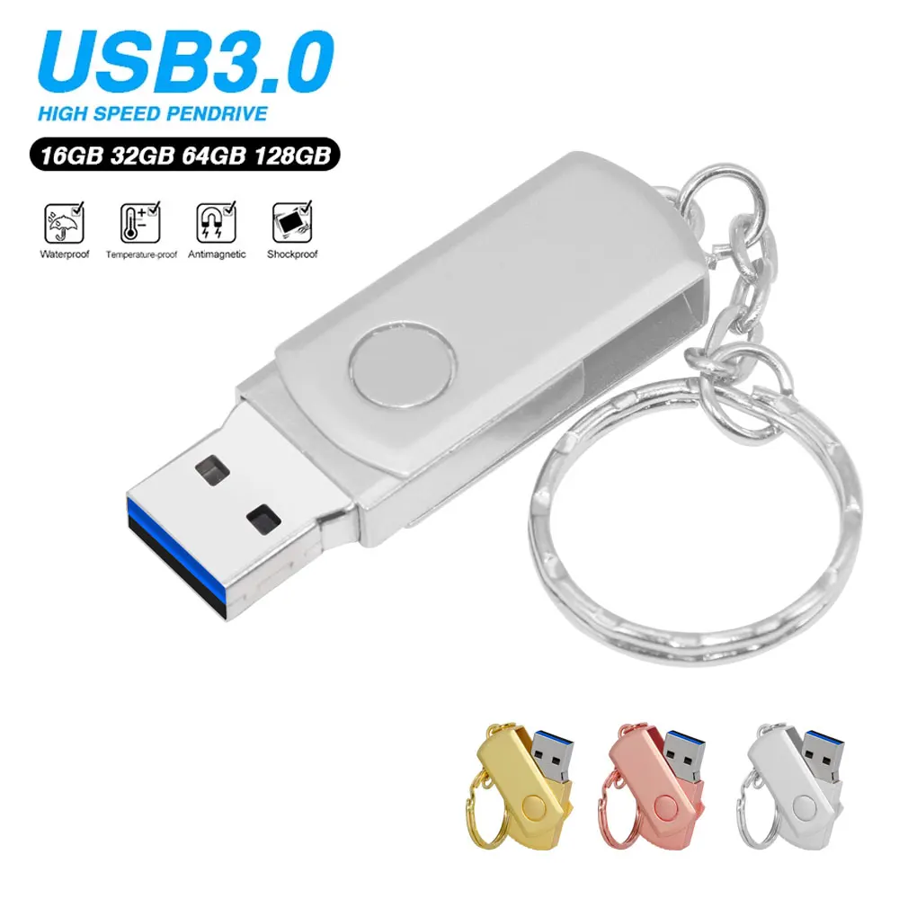 Новый USB-флеш-накопитель 3,0, 128 ГБ, 64 ГБ, 32 ГБ, 16 ГБ, 8 ГБ, металлический флеш-накопитель 3,0, Usb-накопитель, высокоскоростной накопитель 64 ГБ, 128 ГБ, быстрая доставка