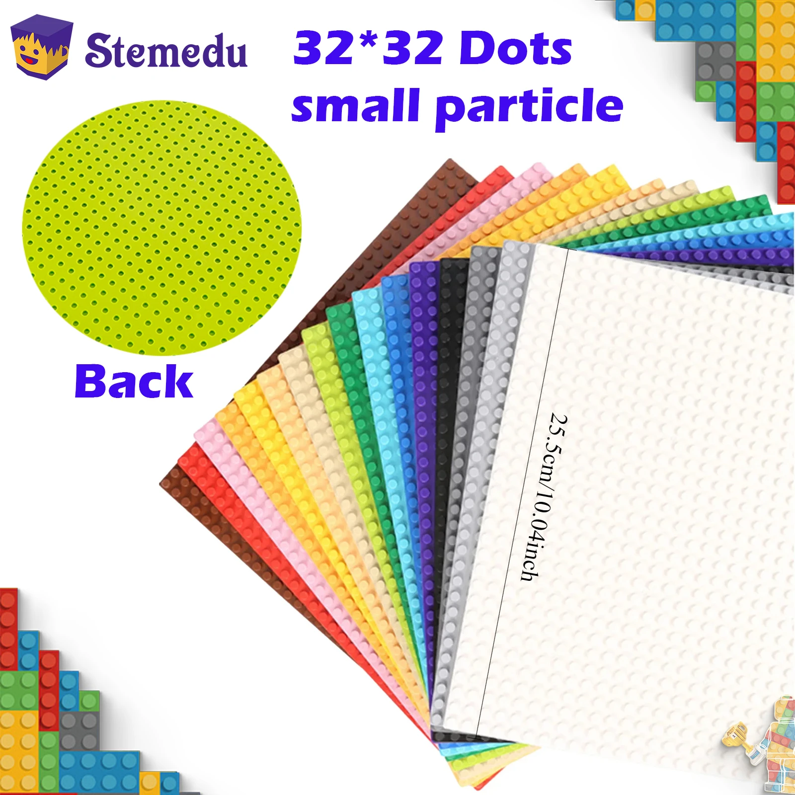 

Базовая пластина 32*32 точки, классическая строительная основа для блоков, совместимая с Lego, для самостоятельной сборки, 25.5*25.5 см