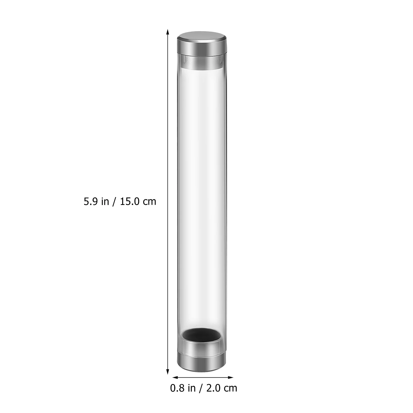 

10 Pcs Cylindrical Pen Case Transparent Acrylic Single Pen Storage Tubes Compact Size Suitable for Pens Gifts Office Supplies