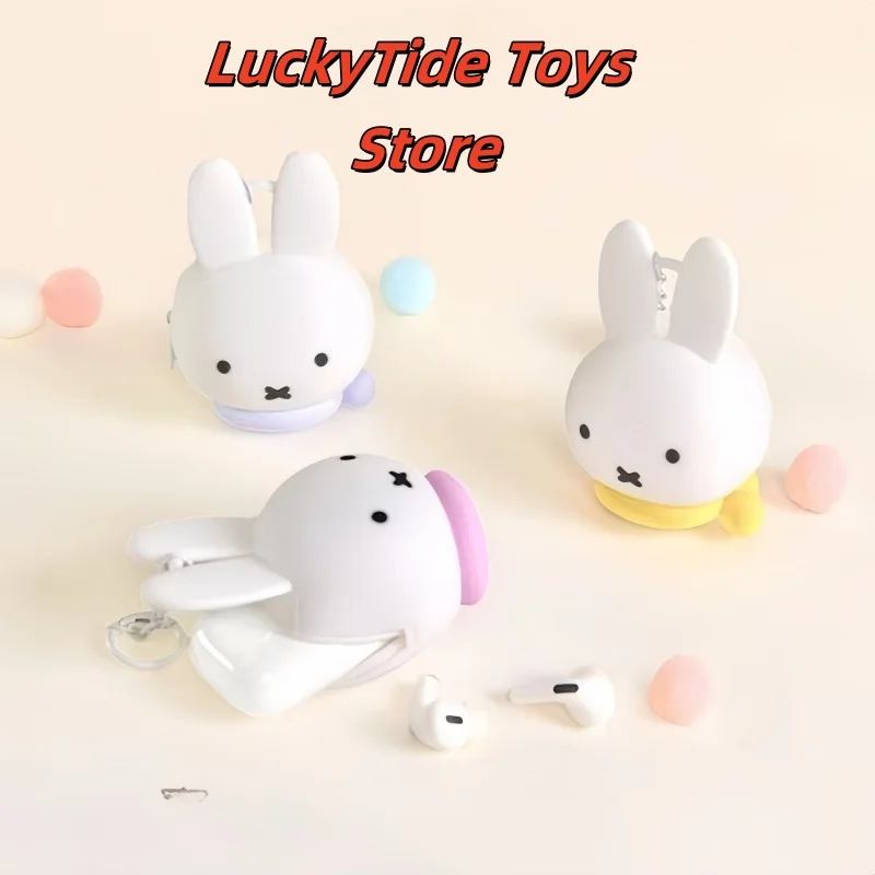

Original Miffy Silicone Earphone Bag Blind Box Anime Character Dolls Collectible Decor Mystery Box Kids Holiday Birthday Gifts