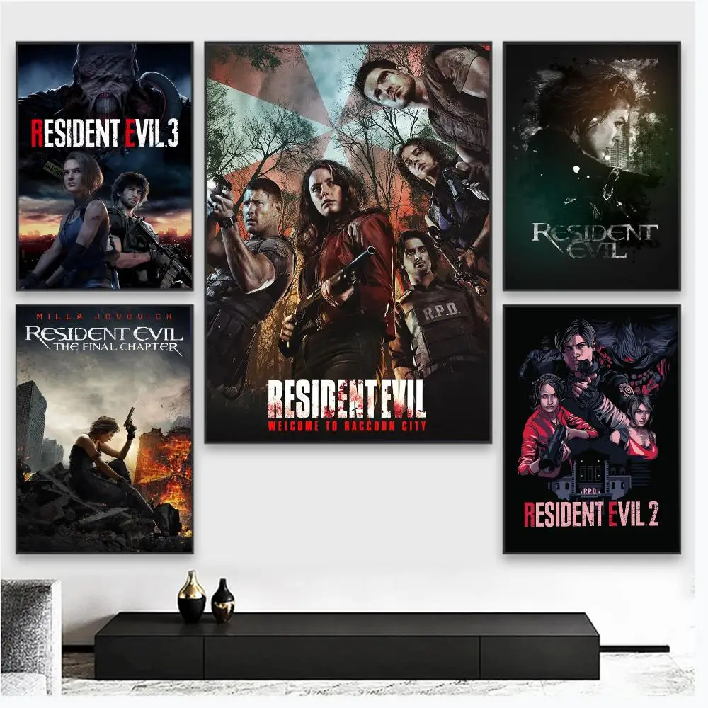 R-resident E-evil Game Fashion Poster Wall Art Poster Pictures, Aesthetic Home Decor For Living Room Bedroom Office