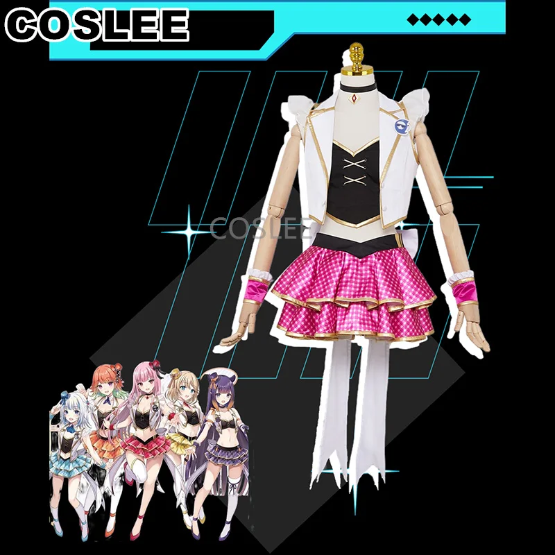 COSLEE Vtuber Hololive Mori Calliope Cosplay Costume Anniversary Celebrations New Clothing JK Uniform Dress Role Play Halloween