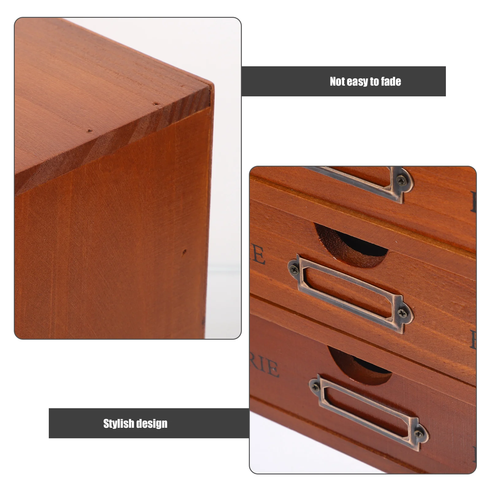 

Mini 3-Tier Wooden Drawer Organizer Vintage Desktop Storage Makeup Jewellery Box Desk Organizers Storage Drawers