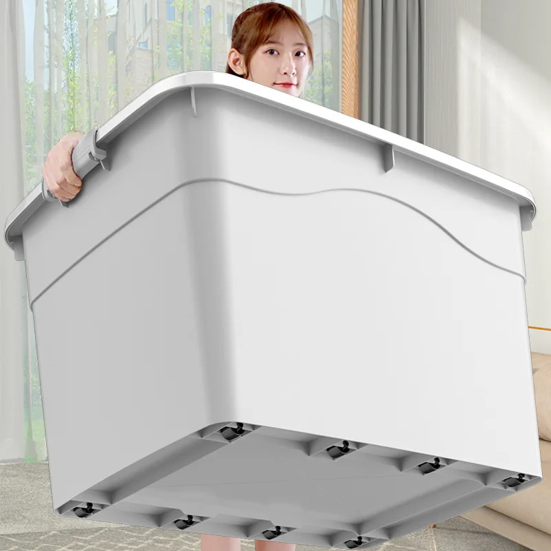Wholesale Thickened Plastic Large Storage Box Household Clothes Quilts Toys Car Storage Organizer Portable Hand Carry Thickened