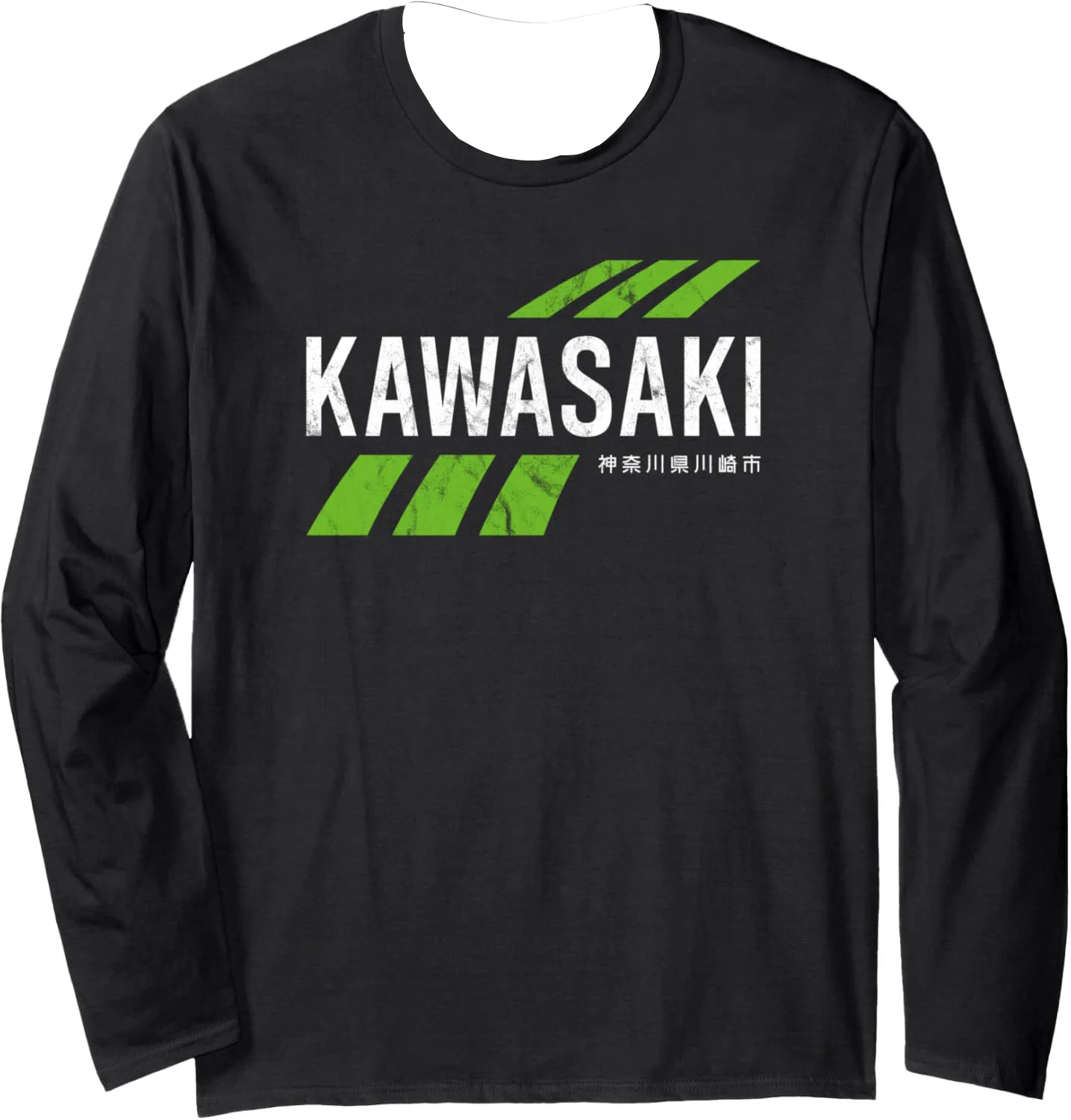 

Retro Kawasaki Men's T-shirt New Outdoor Bicycle Autumn Classic T-shirt Adult Loose Sport Off Road Motorcycle Long Sleeve Top