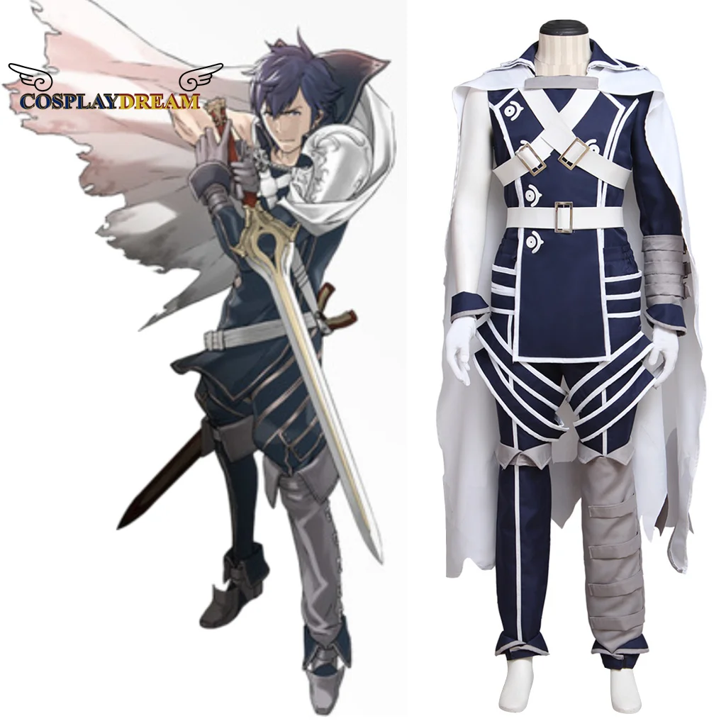 Game Fire Emblem: Awakening Prince Chrom Cosplay Costume Men Halloween Carnival Fancy Full Set Costume Custom Made