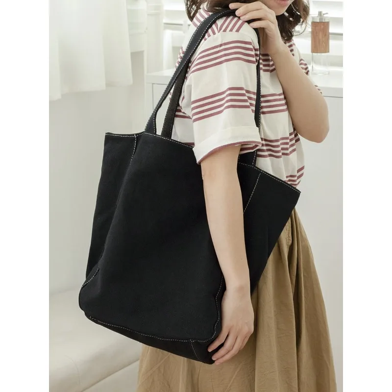 Harajuku Style Large Capacity One Shoulder Canvas Tote Bag Female Japanese and Korean Version Return To The Ancients Canvas Bag