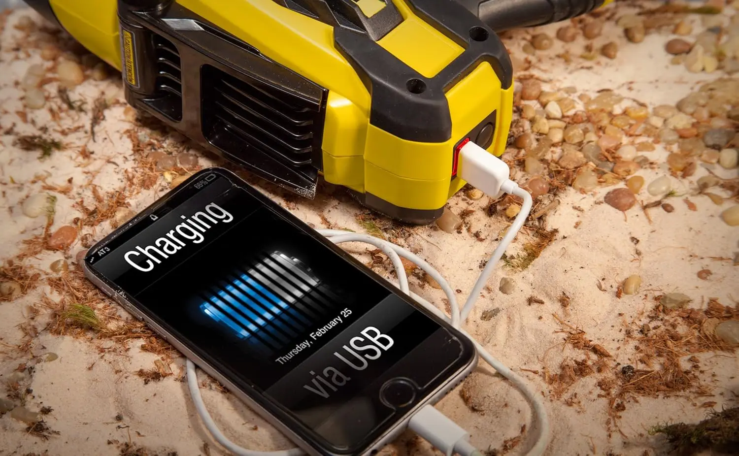 Rechargeable 2200 Lumen Ultra Bright LED Spotlight Flashlight with USB Charger and Stand