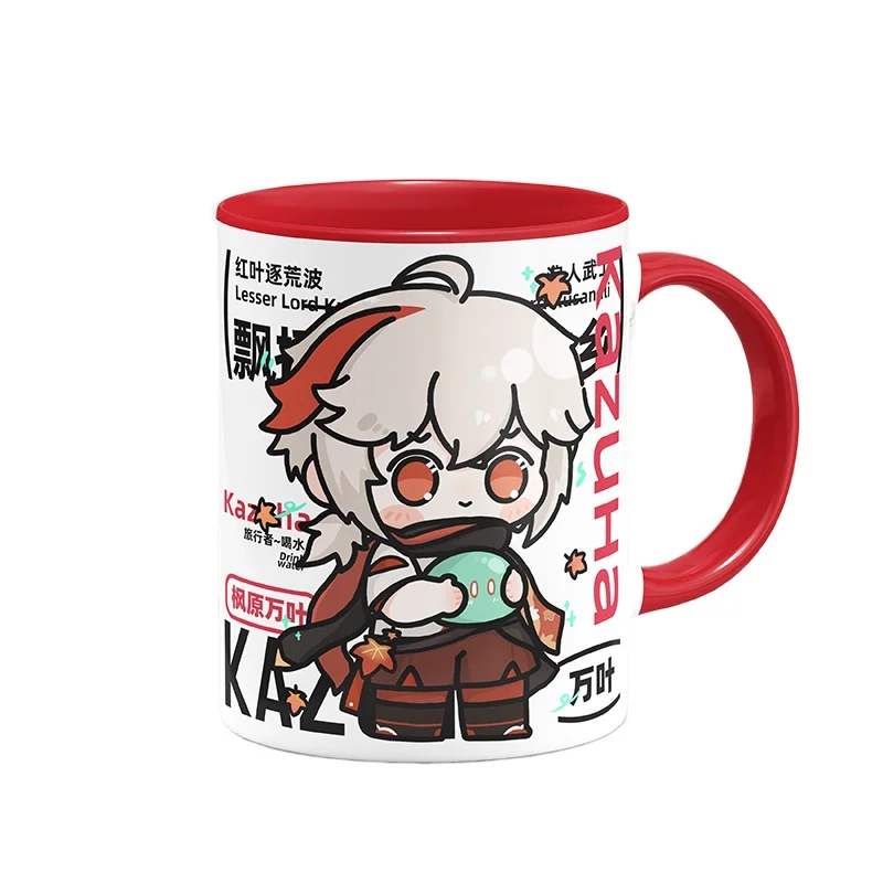 Genshin Impact Furina Hu Tao Kaedehara Kazuha Xiao Game Anime Mugs Coffee Milk Ceramic Gift for Friends