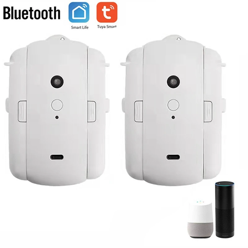 

2PCS Tuya Smart Automatic Curtain Opener Bluetooth Track Curtains Switch Robot Remote Control for Alexa Home