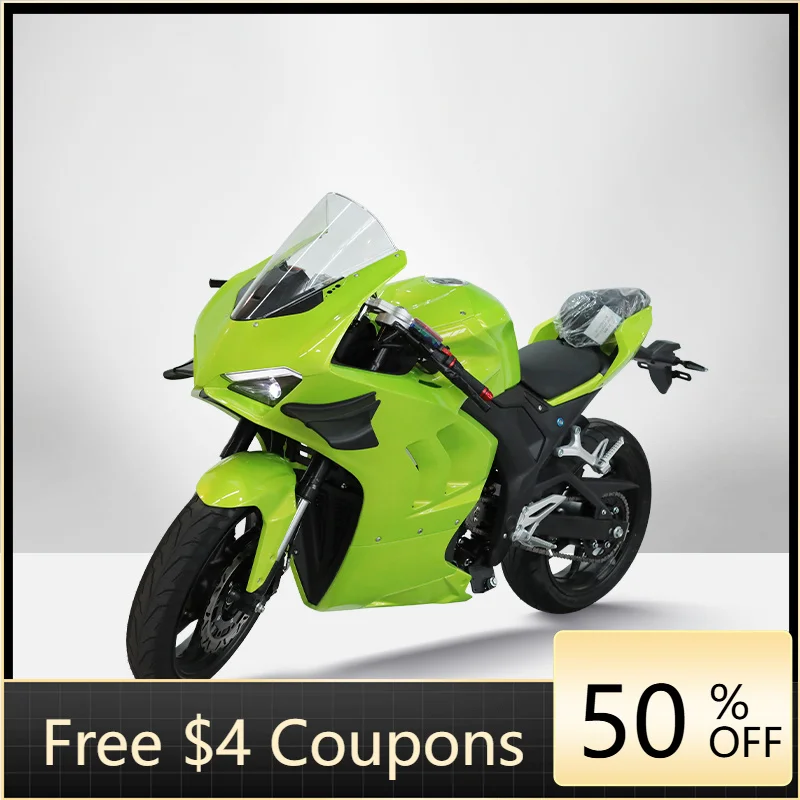 Rs 130 km/h High Speed Racing Electric Motorcycle Adult Dukat Ultra High Speed Central Motorcycle 72v Brushless 10000W Chain Mot