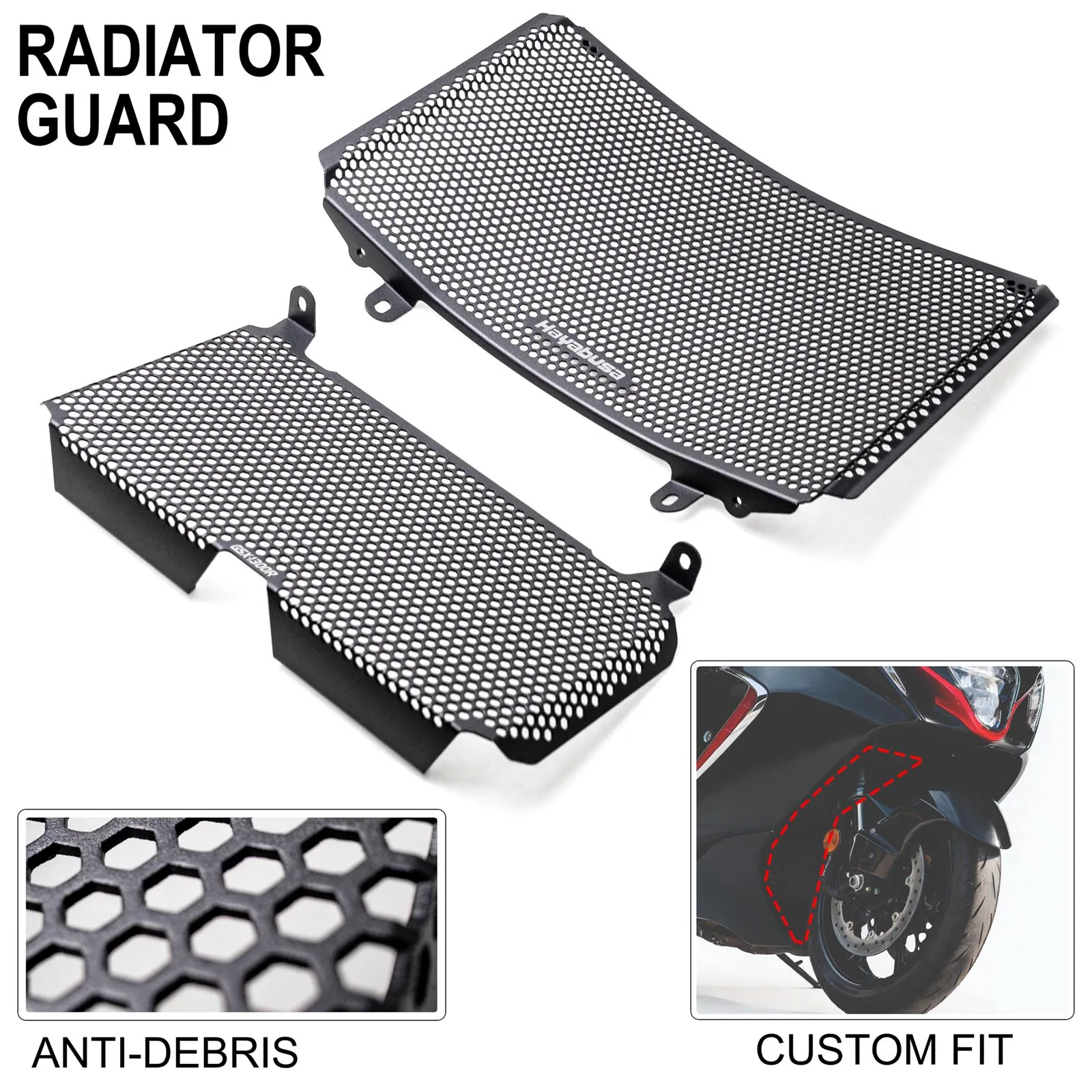 for suzuki gsx1300R gsx 1300 R Motorcycle Radiator Grille Guard Enhanced Protection Anti debris with Metal Mesh