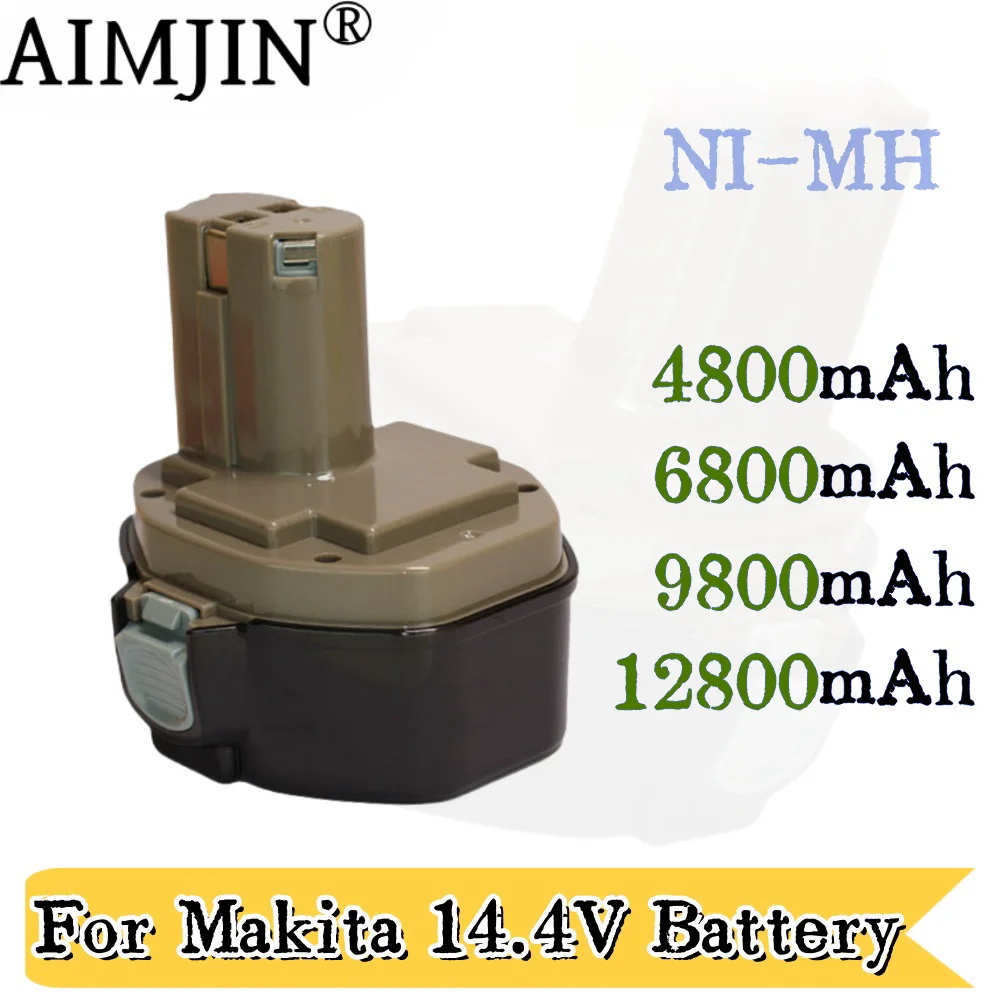 

Makita 14.4V 4800/6800/9800/12800mAh NI-MH Power Tool Battery Battery for Makita PA14 1422,1420 192600-1 6281D 6280D Tool batter