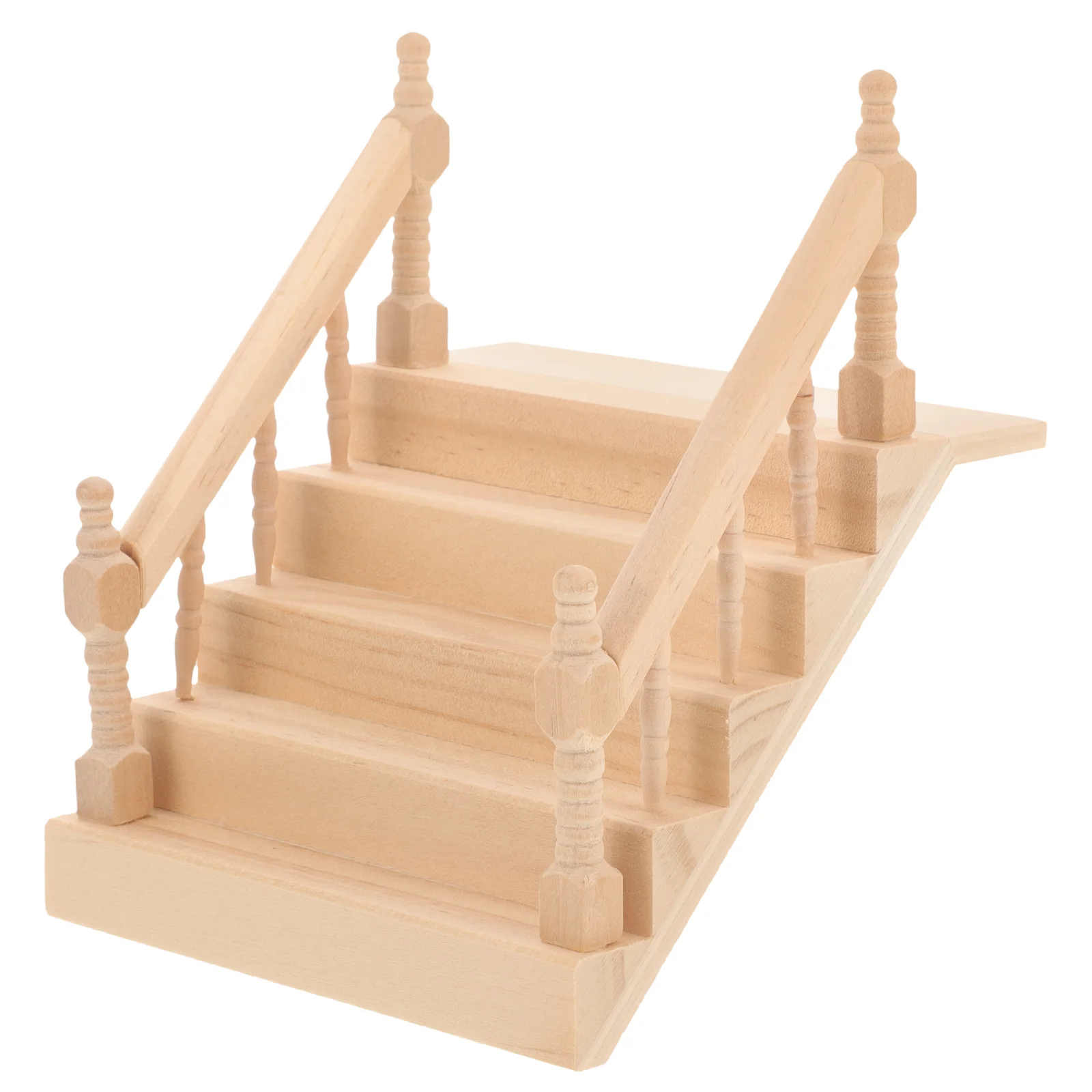 

Mini Handrail Stairs Pet House Ornament Wooden Staircase Model Miniature Furniture Accessory Landscape Layout Prop