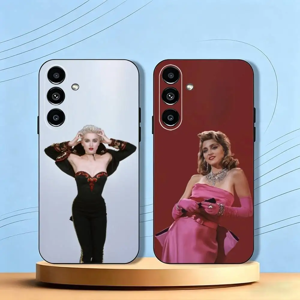 Madonna Hung Up Singer Phone Case For Samsung Galaxy A73,A72,A71,A70,A53,A52,A51,Others Soft Black Cover