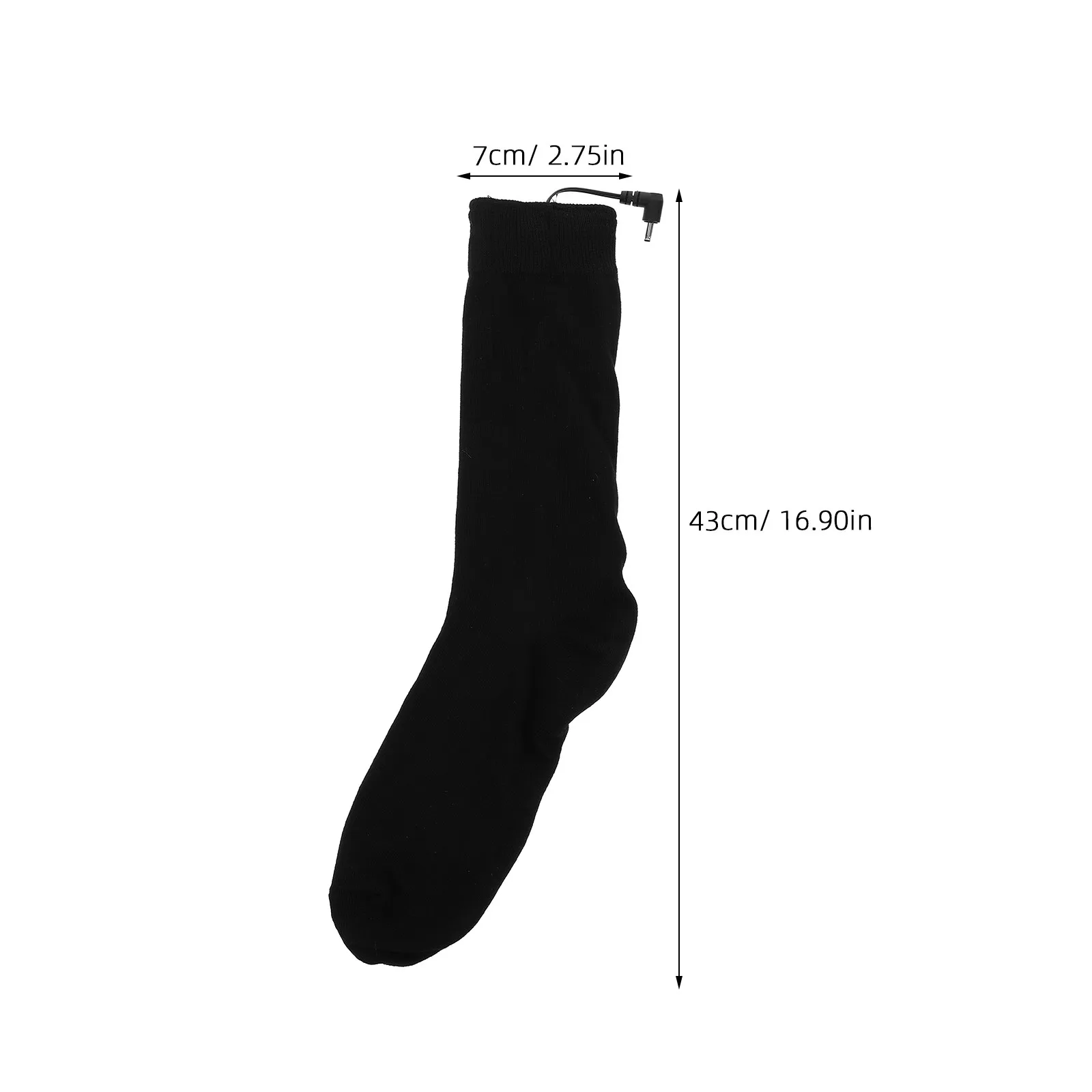 Thermal Heated Socks Electric Knee High Winter Warm Socks Battery Operated with Dual Aa Battery Pouches Skiing Snowboarding Cold