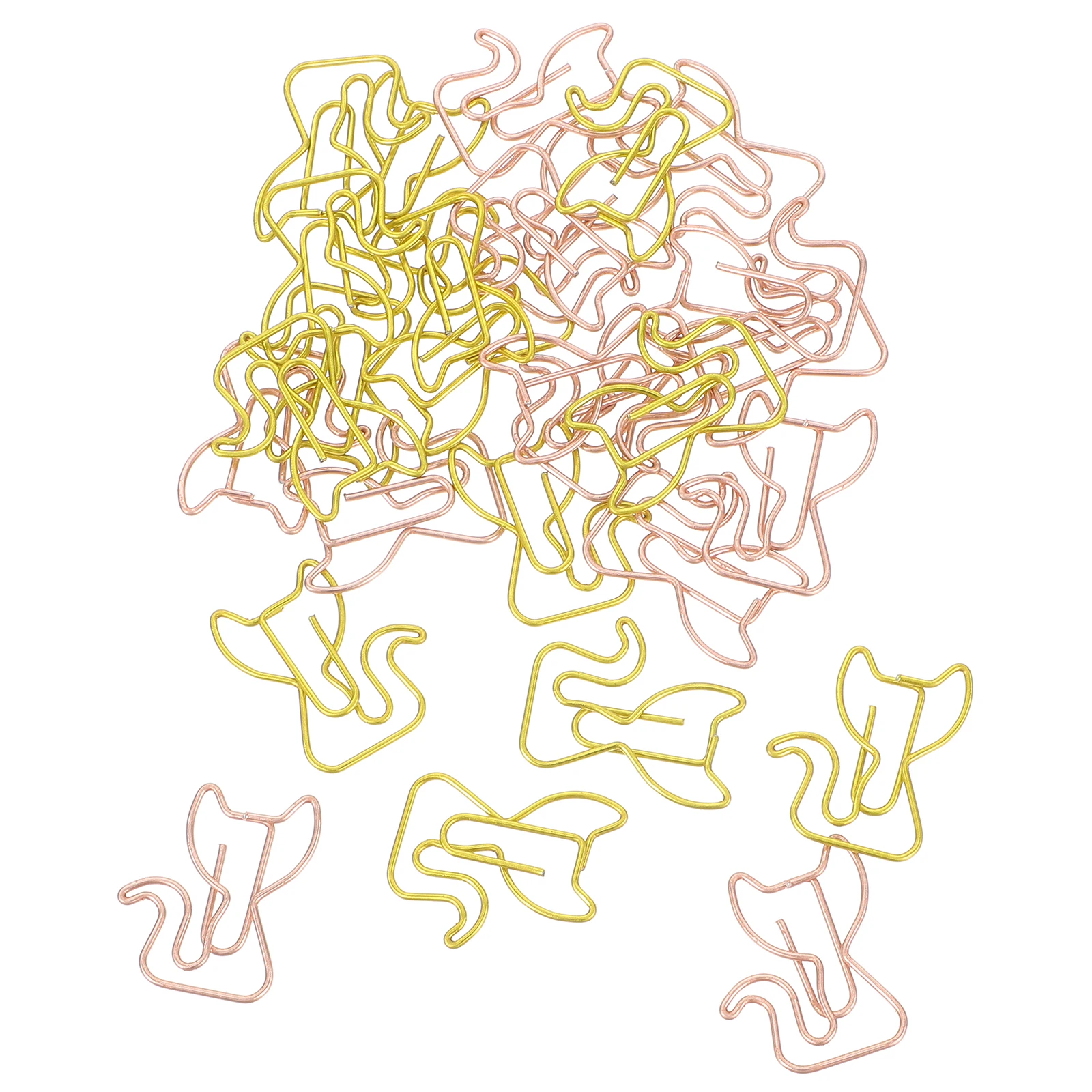 30Pcs Cat Shaped Metal Paper Clips Stylish Page Clamps for Notes Letters Crafts Teens School Office Home Use Novelty