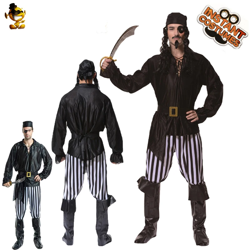 Disfraz de Capitán Jack Sparrow para Hombre, Traje de Pirata para Halloween, Disfraz de Bucanero para Adultos, Disfraz para Carnaval, Navidad y Fiestas