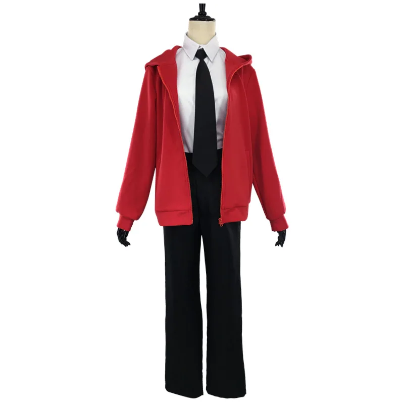 Anime Chainsaw Man Cosplay Power Costume Coat + Shirt + Tie Full Set Women Uniform Halloween Carnival