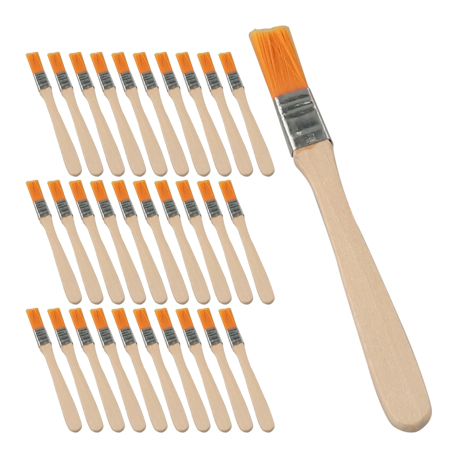 30pcs Cleaning Brush Set Nylon Bristles Wooden Handle Dust Removal For Computer Keyboard Motherboard Cleaning Tool Soft Hair