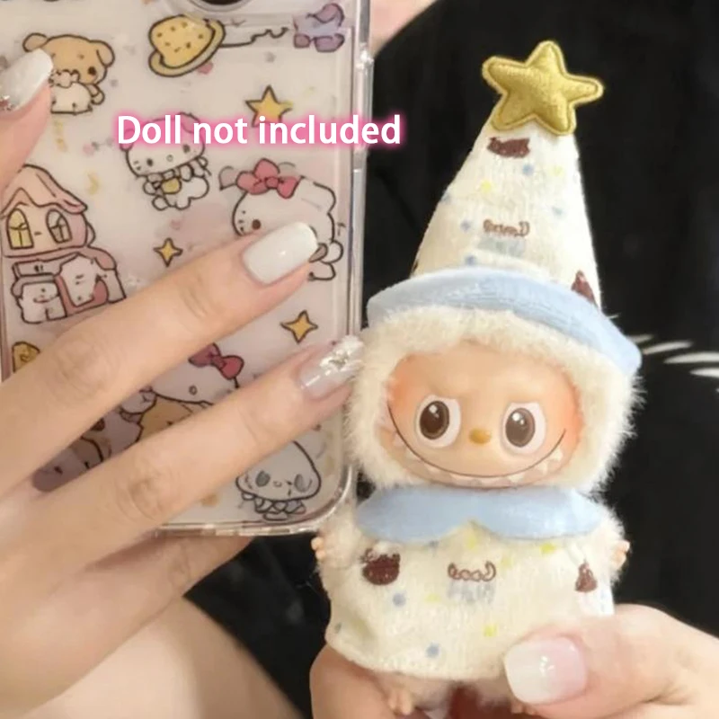 Ubranka dla Labubu 4.0 Pin For Love Series, kombinezon z kapturem, akcesoria do mini lalki Labubu V4