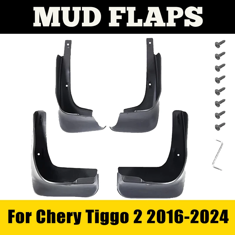 

Mudguard For Chery Tiggo 2 3X 2016-2024 2017 2018 2019 2020 Fender Baffle Mudflap Mud Guard Splash Flap Car Accessories Auto ABS