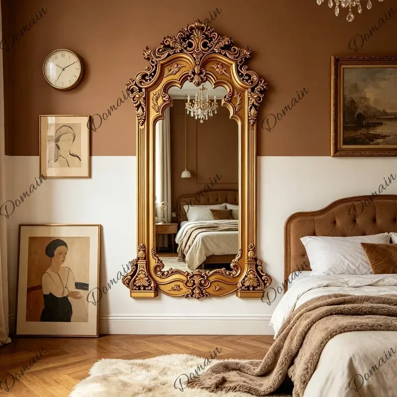 ZL Girls Bedroom Mirror Moving Funky Living Room Nordic Full Body Xenomorph Luxury Bathroom Bathroom Floor Espelhos Home Product