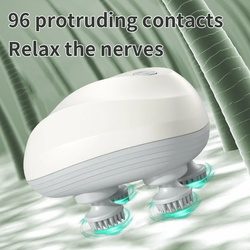 Massageador de cabeça de animal de estimação inteligente vibratório elétrico para gatos - também serve para pescoço e ombros