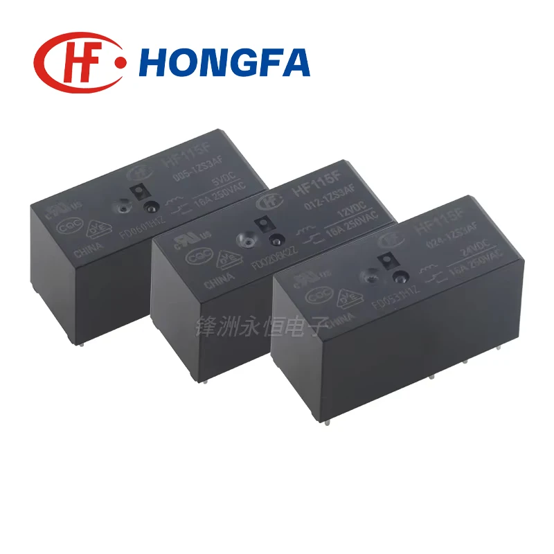 5Pcs New Original HF115F -005-1ZS3AF HF115F-012-1ZS3AF HF115F-024-1ZS3AF 8PIN 16A 5V 12V 24V power relay