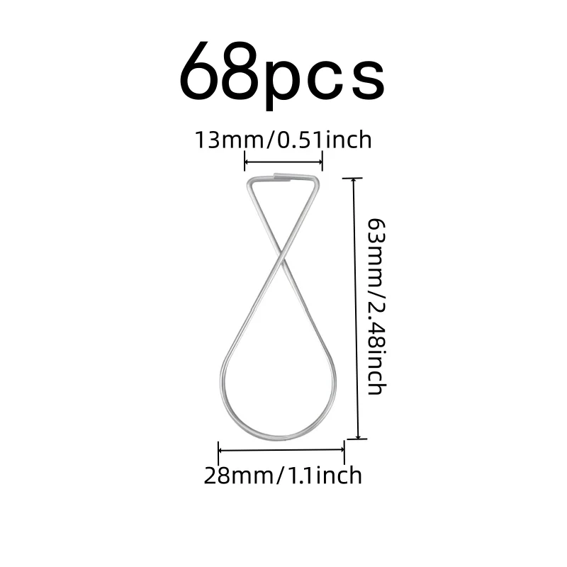 68 pcs T-Bar Ceiling Hooks, Metal T-Shape Design, suitable for Retail Store Display, Easy Install No Tools