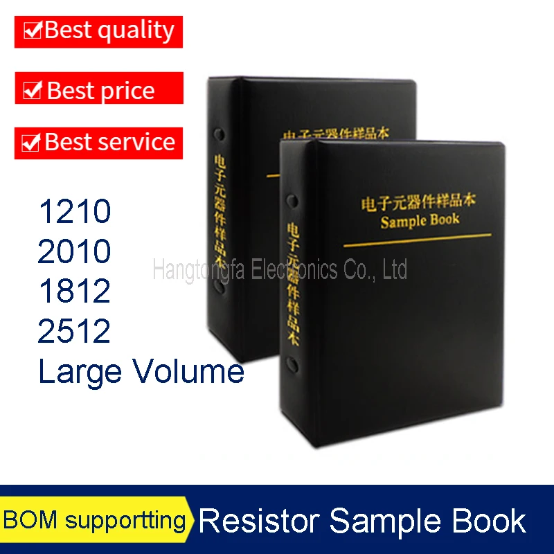 1210 2010 1812 2512 Large Volume Resistance Sample Book SMD 105 kinds x25pcS Assortment Kit 0R - 1M J NEW