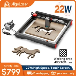 Algolaser Metal Cut Diode Laser Engraver and Cutter, Laser Engraving Cutting Machine, 3D Wood CNC Router, Fast Logo Mark Printer