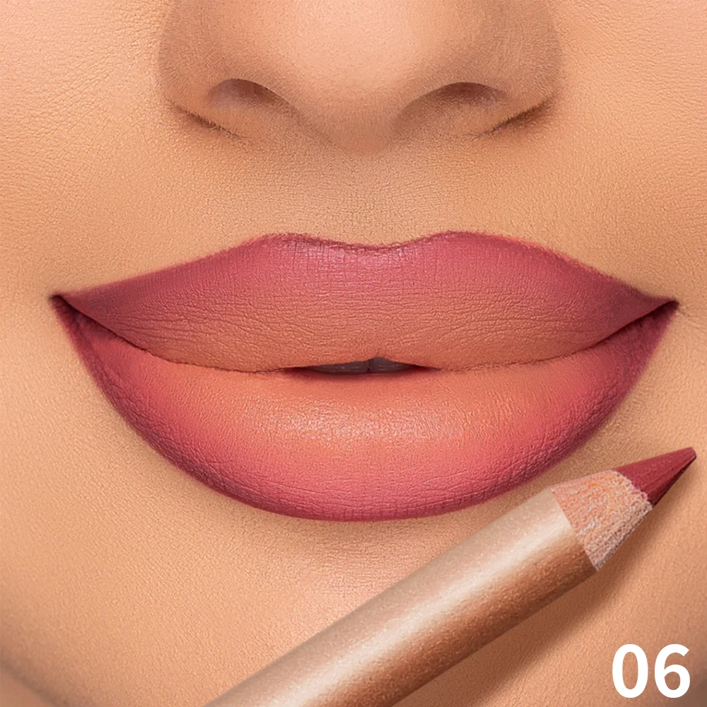 푸다이어 12색 방수 매트 립 라이너 세트 - 오래 지속되는, 끈적임 없는 포뮬러, 풀 커버리지 및 자연스러운 룩에 적합, Ide