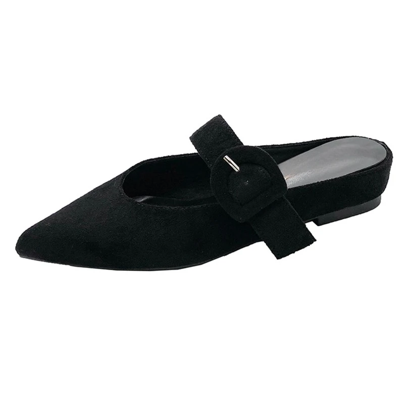 Pointed Toe Women Slippers Flats Slingback Mules Shoes Autumn Fashion Dress Casual Shoes Woman Flip Flops 2025 New Mujer Zapatos